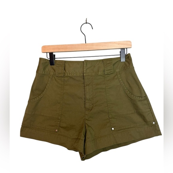 Anthropologie cargo utility shorts green 6 - Picture 2 of 5